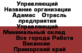 Управляющий › Название организации ­ Адамас › Отрасль предприятия ­ Управляющий › Минимальный оклад ­ 40 000 - Все города Работа » Вакансии   . Приморский край,Уссурийский г. о. 